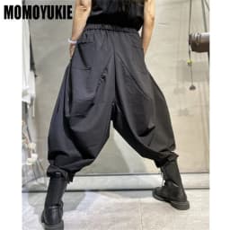 New Spring Ladies Streetwear Trend Elastic High Waist Solid Color All-matched Casual Loose Wide Leg Haren Pants Hip-hop Style