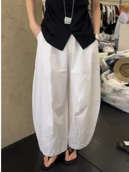 High Waist Balloon Pants Women's Casual Banana Pants Loose Fit Comfortable Spring Summer Trendy Nine Point Cotton Pants