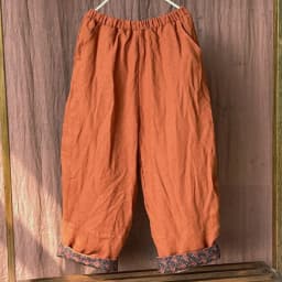 Johnature Women Vintage Linen Elastic Waist Pants Plus Cotton Warm Winter Trouser 2025 New Solid Color Pockets Loose Long Pants