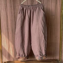 Johnature Women Vintage Linen Elastic Waist Pants Plus Cotton Warm Winter Trouser 2025 New Solid Color Pockets Loose Long Pants