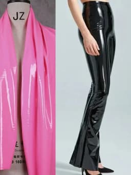 Women Glossy Stretch Faux Leather Pencil Pants Ladies Chic Shiny Stretch PU Sexy Bodycon Trousers Party Clubwear New Custom