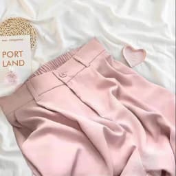 Women Fashion Suit Pant High Waist Casual Loose Straight Solid Trouser Office Lady Streetwear Button Up Elastic Nine Points Pant