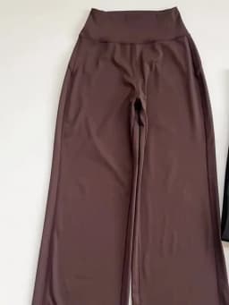 Autumn High Waisted Wide Leg Pants Sweat Absorbing Breathable Sports Fitness Leisure Yoga Pants Loose Floor Pants for Women