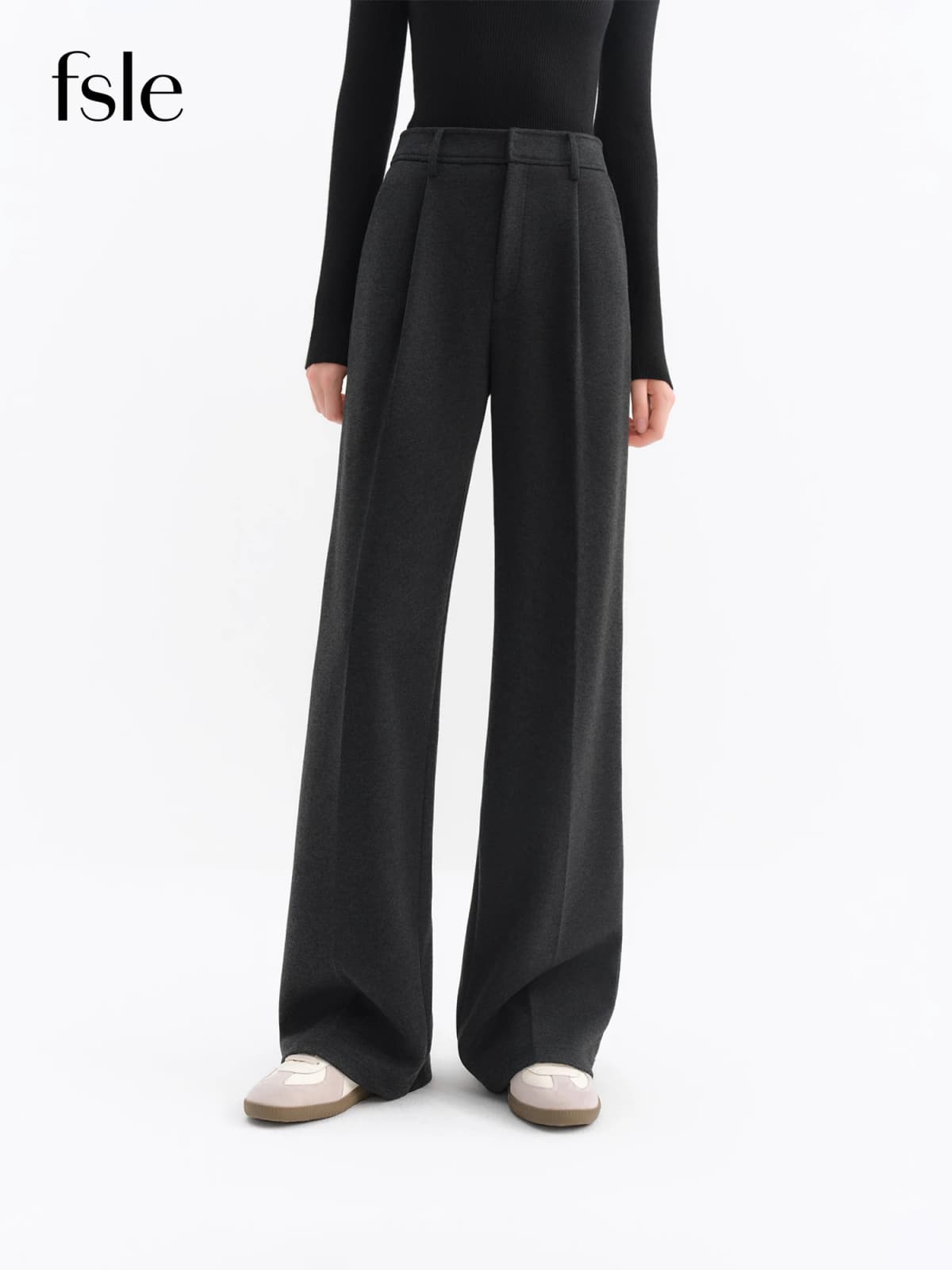 FSLE High-Waisted Straight-Leg Commute Casual Pants Winter 2025 New Arrival, Slimming Height-Enhancing, Versatile Everyday Pants