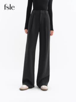 FSLE High-Waisted Straight-Leg Commute Casual Pants Winter 2025 New Arrival, Slimming Height-Enhancing, Versatile Everyday Pants