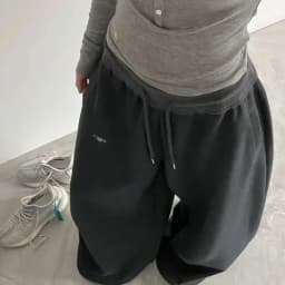 Retro American Hip-Hop High Waist Wide-Leg Sweatpants for Women Casual Black Korean Streetwear Loose Jogging Pants