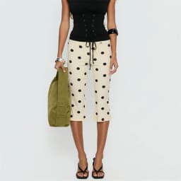 Y2K Vintage Polka Dot Capri Pants for Women High Waist Slim Fit Cropped Pants Trousers Elegant Ladies Casual Summer Streetwear