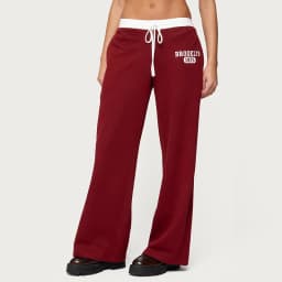 Casual Wide Straight Leg Sweatpants for Women Ladies Drawstring Low Rise Baggy Sweat Pants Y2K Number Graphic Joggers Pants