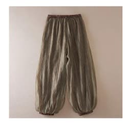 Women Boho Floral Print Pants Linen Wide Leg Vintage Female Elastic Waist Soft Comfortable Summer Fashion Casual Lantern Trouser