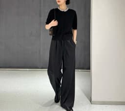 Women's Wool Straight-Leg Pants with Elastic Waistband – Spring 2026 New Arrival