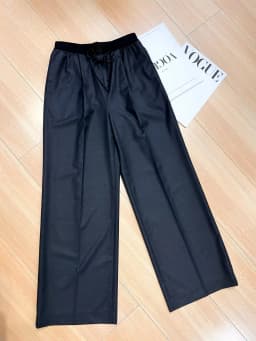 Women's Wool Straight-Leg Pants with Elastic Waistband – Spring 2026 New Arrival