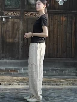 Johnature Women Vintage Linen Cotton Bloomers Pants Elastic Waist Solid Color Trousers 2025 Autumn New Loose Women Pants