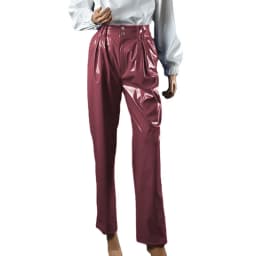 Vinyl Wet Look PVC Leather Fashion Womens High Waist Pencil Pants Office Lady Straight Pants Trousers Party Club Streetwear 7XL