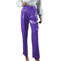 Vinyl Wet Look PVC Leather Fashion Womens High Waist Pencil Pants Office Lady Straight Pants Trousers Party Club Streetwear 7XL