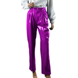 Vinyl Wet Look PVC Leather Fashion Womens High Waist Pencil Pants Office Lady Straight Pants Trousers Party Club Streetwear 7XL