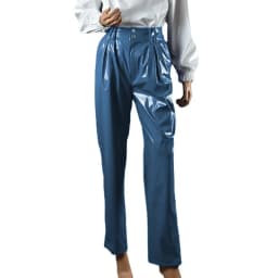 Vinyl Wet Look PVC Leather Fashion Womens High Waist Pencil Pants Office Lady Straight Pants Trousers Party Club Streetwear 7XL
