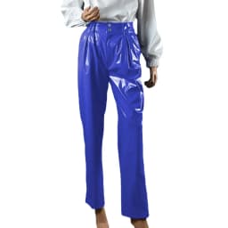 Vinyl Wet Look PVC Leather Fashion Womens High Waist Pencil Pants Office Lady Straight Pants Trousers Party Club Streetwear 7XL