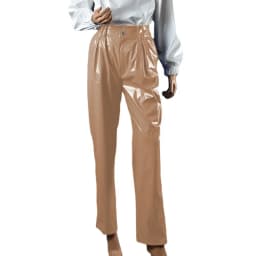 Vinyl Wet Look PVC Leather Fashion Womens High Waist Pencil Pants Office Lady Straight Pants Trousers Party Club Streetwear 7XL