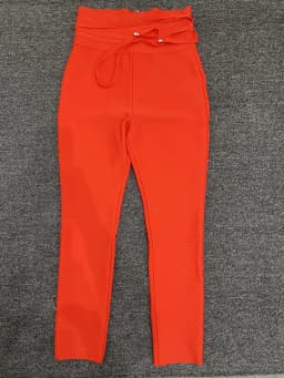 3Colors Women Knitted Bandage Pants High Waist Skinny Long Pencil Pants High Street Running Yoga Sports Joggings Trousers