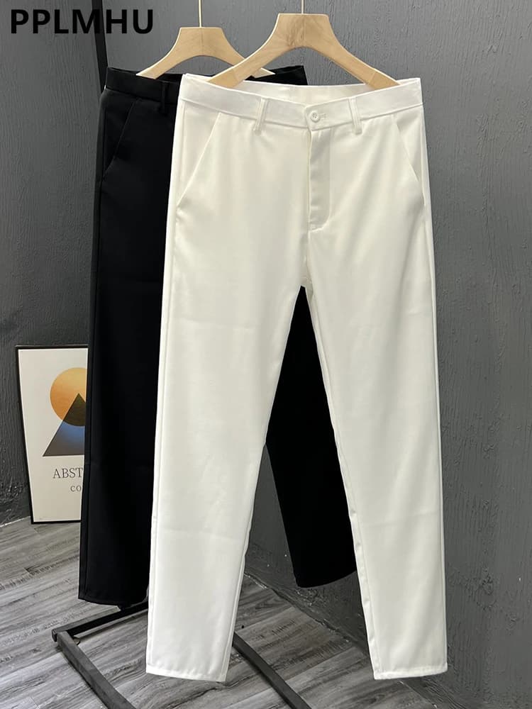 Spring Summer Slim OL Pencil Pants Women Casual Elegant Mid Waist Ankle-length Pantalones Big Size 4xl Spodnie Office Trousers