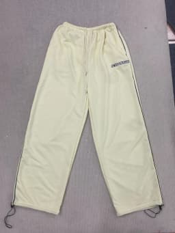 Spring wide leg sports pants, loose straight leg casual pants, comfortable stripes, trendy prints for men and women
