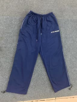 Spring wide leg sports pants, loose straight leg casual pants, comfortable stripes, trendy prints for men and women