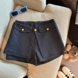 Casual High Waist Asymmetric Wide Leg Pants Women's Spring 2026 Slimming Short Shorts Casual Loose Fit High Waist Tummy Control