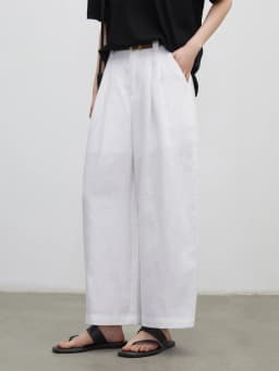 CHIC VEN New Fashion Women Trousers Loose Casual High Waist Female Wide Leg Ankle-length Pants Pleating Spring Summer 2026