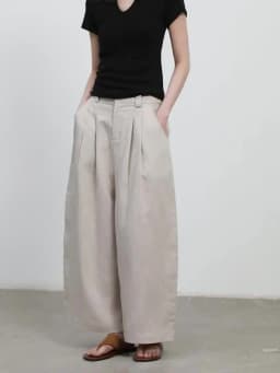 CHIC VEN New Fashion Women Trousers Loose Casual High Waist Female Wide Leg Ankle-length Pants Pleating Spring Summer 2026