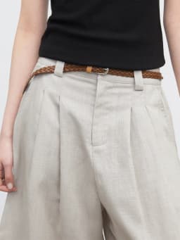 CHIC VEN New Fashion Women Trousers Loose Casual High Waist Female Wide Leg Ankle-length Pants Pleating Spring Summer 2026