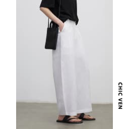 CHIC VEN New Fashion Women Trousers Loose Casual High Waist Female Wide Leg Ankle-length Pants Pleating Spring Summer 2026