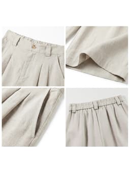 CHIC VEN New Fashion Women Trousers Loose Casual High Waist Female Wide Leg Ankle-length Pants Pleating Spring Summer 2026