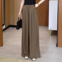 High Waist Wide Leg Pants Women's Summer Thin Casual Pants plus Size Versatile Drapey Skirt Pants Korean Style Loose Fit