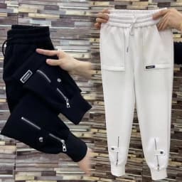 2026 New Fashion Autumn High Waist Women Harlem Pants Loose and Slim Skinny Zipper Pants Thickened Sports Casual Trousers Female