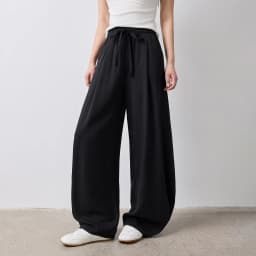 TOYOUTH Women Casual Pants Summer 2026 Breathable Elastic Waist Lantern Pants Wrinkled Texture Lazy Temperament Soft Comfortable
