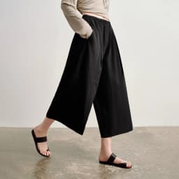 TOYOUTH Women 2026 Spring New Wide-Leg Skort Slimming Accordion Pleated Commuter Skirts