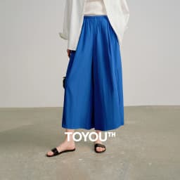 TOYOUTH Women 2026 Spring New Wide-Leg Skort Slimming Accordion Pleated Commuter Skirts