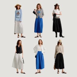 TOYOUTH Women 2026 Spring New Wide-Leg Skort Slimming Accordion Pleated Commuter Skirts