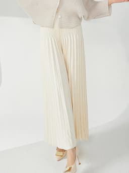LANMREM Casual Loose Pleated Long Pants Women High Waist Solid Color Wide Leg Trousers Versatile 2024 Spring New 2AA4480