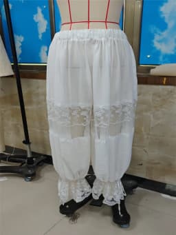 Women's Long Lace Bloomers Casual Loose Fit Stylish Solid Lace Floral Drawstring Mid Rise Crop Pants Dressy Y2K Trousers 2025