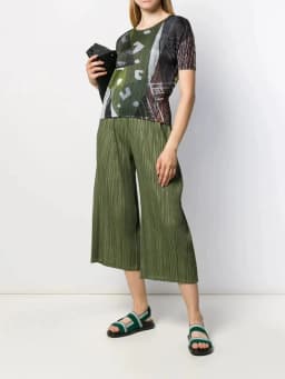 Miyake Pleated Straight Loose Pants Women's Casual Korean Fashion Basics Aesthetic Clothing