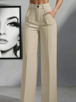 Straight Pants Women High Waist Formal Suit Trousers Female Business Full Length Button Fly Spring Summer Office Lady 2026