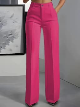 Straight Pants Women High Waist Formal Suit Trousers Female Business Full Length Button Fly Spring Summer Office Lady 2026