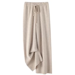100%Wool Pants Women Autumn Winter, High Waist Warm Loose Wide Leg Pants 2025