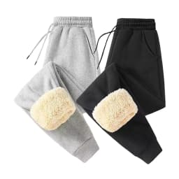 Women’S Fleece Lined Sweatpants Casual Plaid Leggings Stretchy Work Pants Autumn Winter Thick Warm Slacks Tether Ropa Mujer