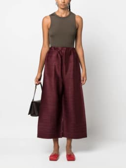 Miyake Summer New Women's Slim Pleated Open-ankle Wide-leg Pants