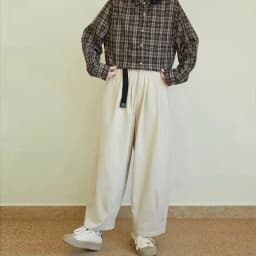 Johnature Loose Slouchy Retro Casual Pants Women New Fashion Wide-Leg Straight Cropped Japanese Pants