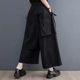 Cotton black high Waist  vintage Casual loose spring summer autumn clothes skirt Pants for Women 2026 Trousers Streetwear