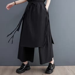Cotton black high Waist  vintage Casual loose spring summer autumn clothes skirt Pants for Women 2026 Trousers Streetwear