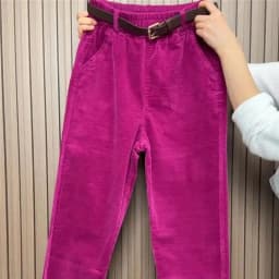 Velvet Harem Pants Women Fashion Casual Corduroy Trouser Spring Autumn Elastic Waist Loose Radish Pant Versatile 4XL